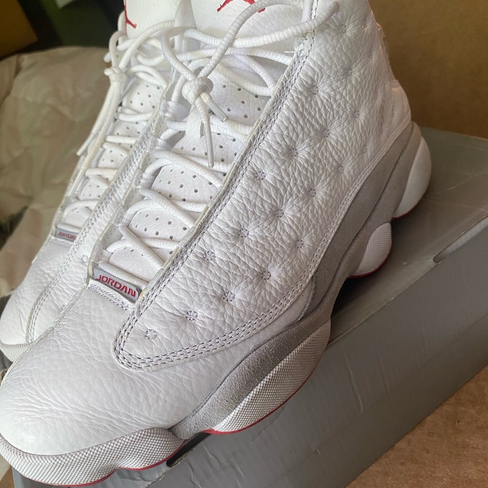 White and Gray Air Jordan Sneakers